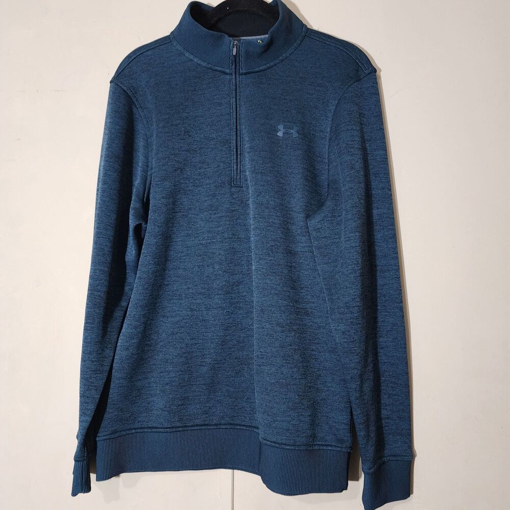 UNDER ARMOUR TURQUOISE HALF ZIP PULLOVER MENS SZ S